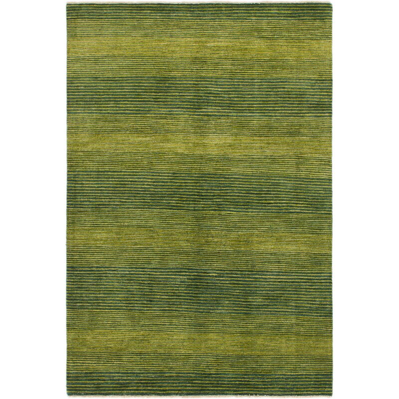 Isabelline One-of-a-Kind Didcot Hand-Knotted Wool Hunter Green Area Rug ...