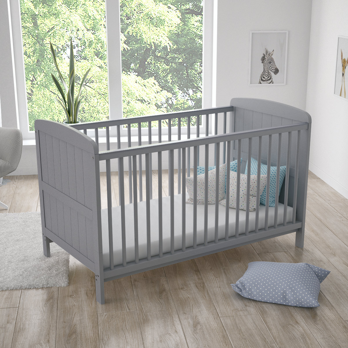 wayfair grey cot
