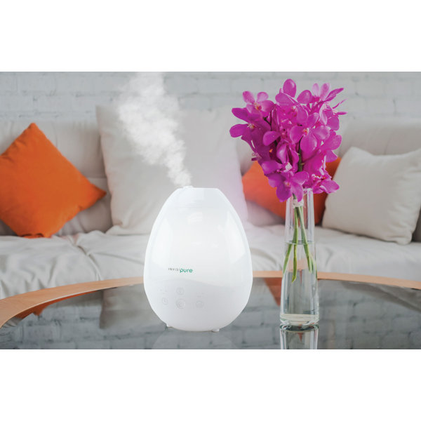 Luna Top Fill 0.66 Gal. Cool Mist Ultrasonic Whole House Humidifier by InvisiPure