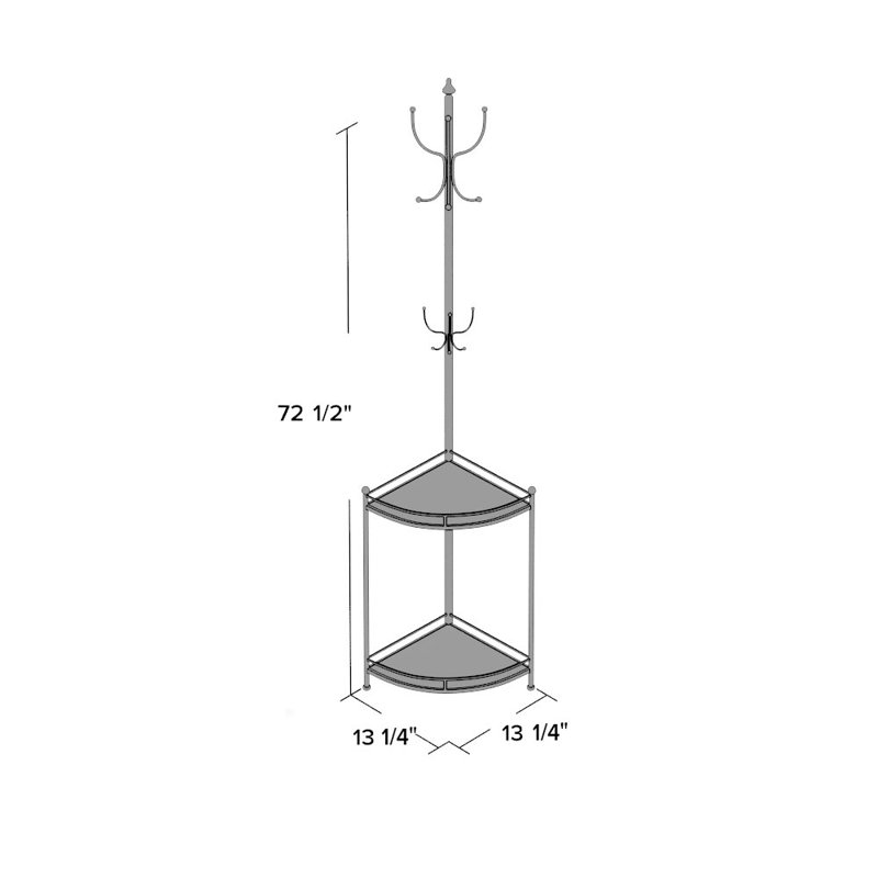 Trent Austin Design Corner Metal/Wood Coat Rack & Reviews Wayfair