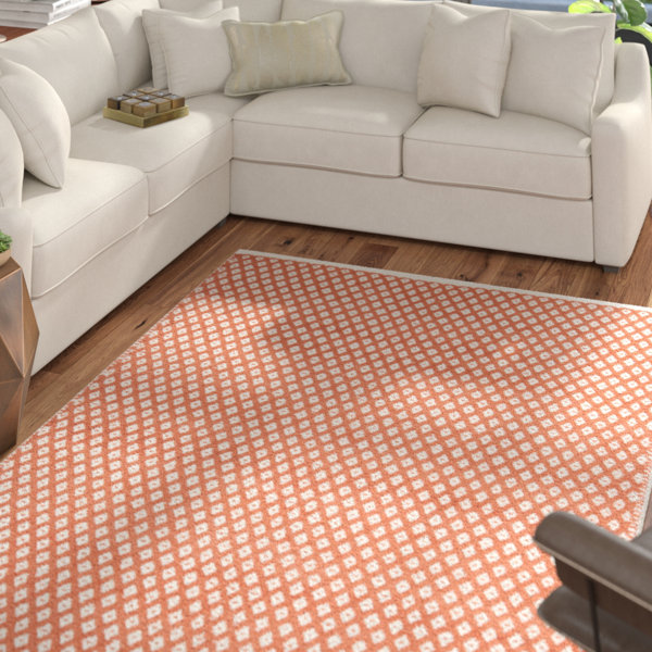 Polk Hand Tufted Orange Area Rug by Zipcode Design