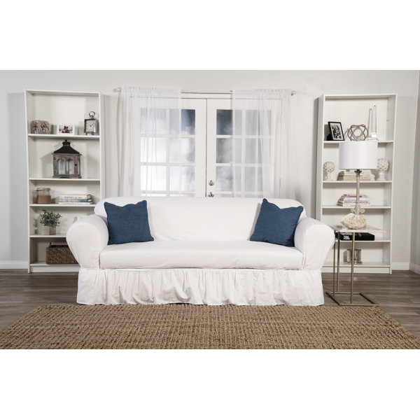 Sofa Skirted Box Cushion Slipcover By August Grove