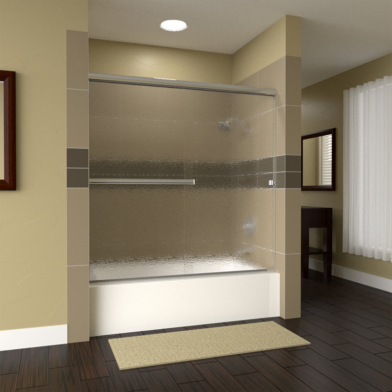 Arizona Shower Door Lete 56 X 57 Bypass Semi Frameless Tub Door