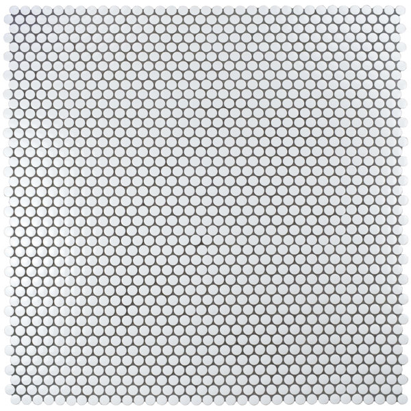 Retro 0.75 x 0.75 Porcelain Mosaic Tile in Glossy White by EliteTile