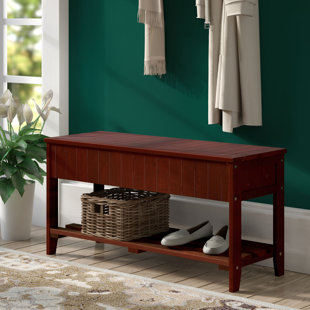 High-End Rumford Wood Storage Bench by Andover Mills High-End Rumford Wood Storage Bench by Andover Mills