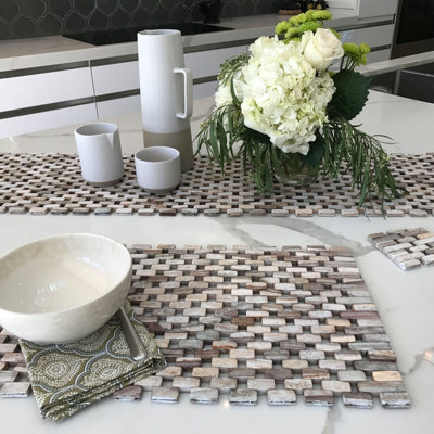Birchlanedowd 2 Piece Placemat Set Color Rosewood With White Wash Finish Dailymail