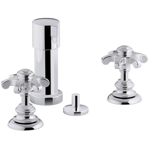 Artifacts Widespread Bidet Faucet with Prong Handles by Kohler