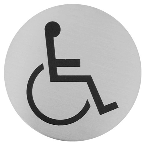 Sula Disabled Sign in Brushed Belfry Bathroom