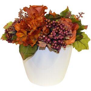 Autumn Floral in Ceramic Vase