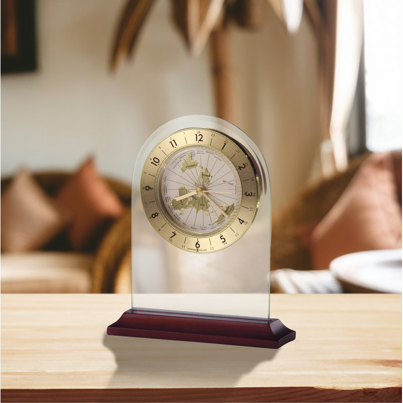 Howard Miller World Time Arch Quartz Table Clock & Reviews Wayfair