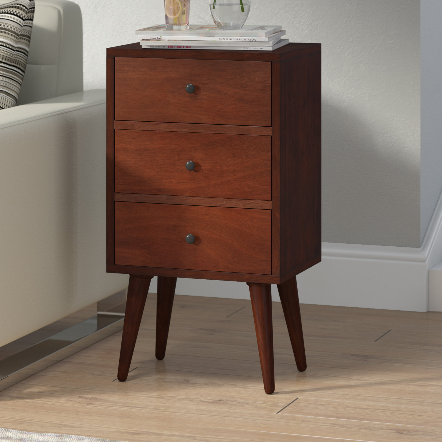 Langley Street Pelham End 3 Drawer Table Reviews Wayfair