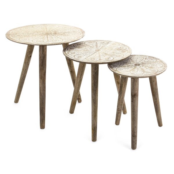 Kidder 3 Piece Nesting Tables By Bungalow Rose