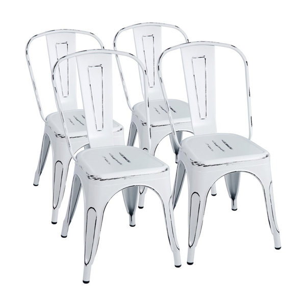 Zoie Metal Slat Back Side Chair (Set Of 4) By 17 Stories