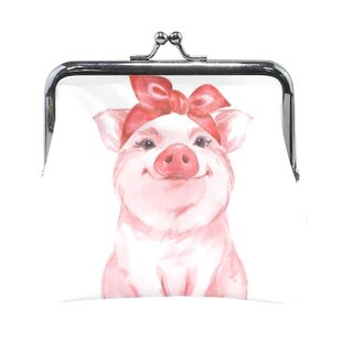 Coin Purse Jumping Pig wallet change Purse with Zipper Wallet Coin Pouch Mini Size Cash Phone Holder 
