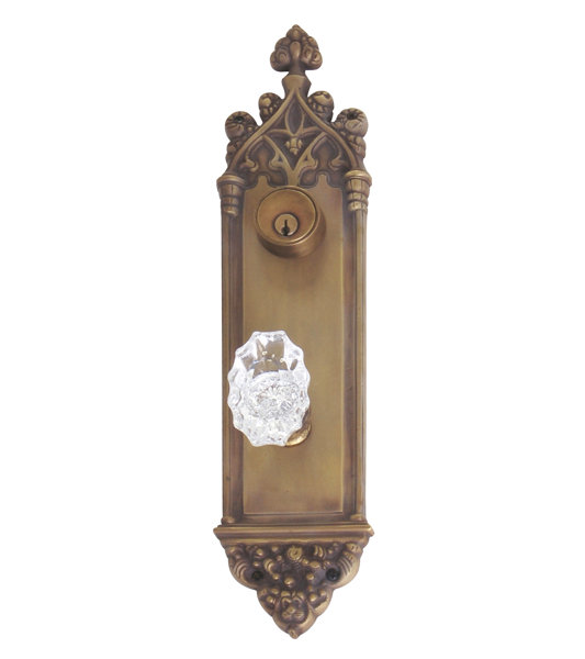 Renaissance Gothic Plate Single Cylinder Deadbolt by BRASS Accents
