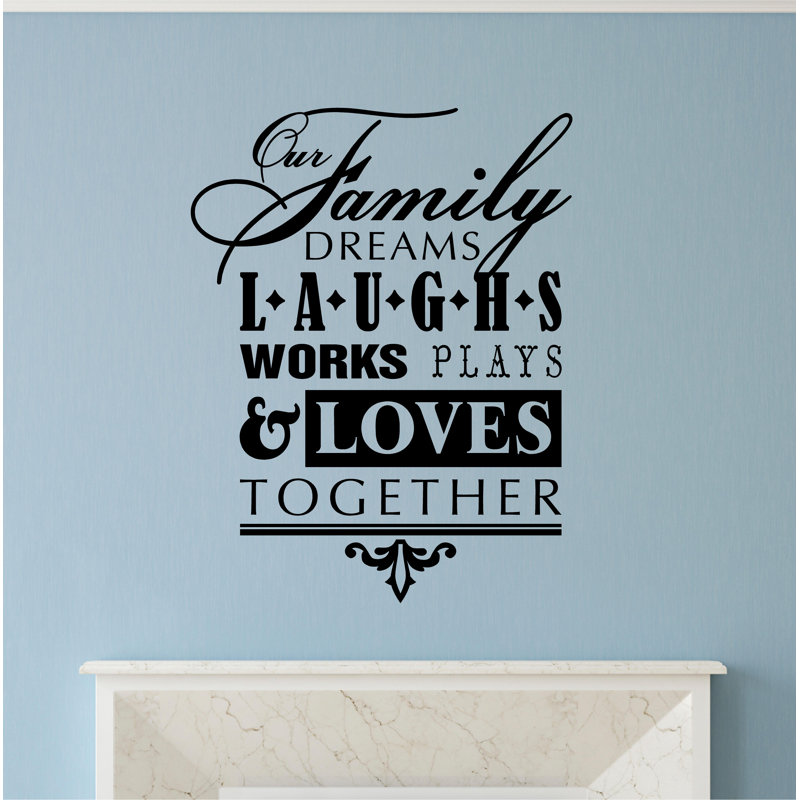 Love Laugh Dream Funny Cute Family Inspirational Car Decal Window Vinyl Sticker