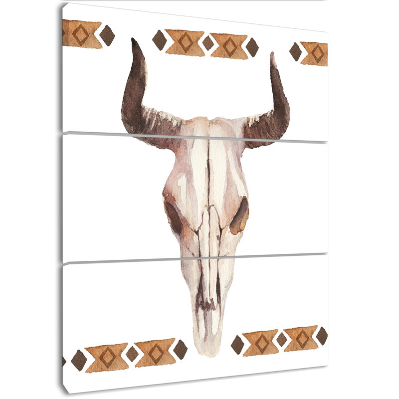 East Urban Home Real Deer Antler Oil Painting Print Multi Piece