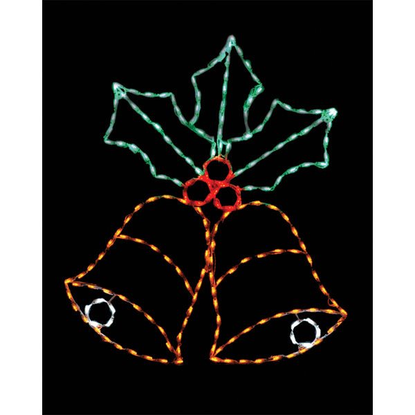 Blinking Bell with Holly 200 Light String Light by Brite Ideas