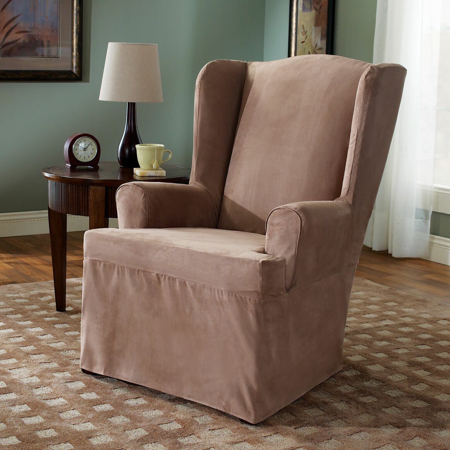 Fabric Armchair Covers / Stocksund Armchair Cover Fabric Zinc Grey