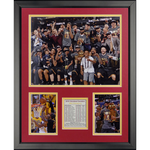2016 Cleveland Cavaliers Championship Podium Celebration Photo Collage Wall Décor by Legends Never Die
