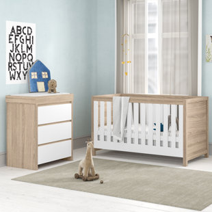 cot bed and drawers set