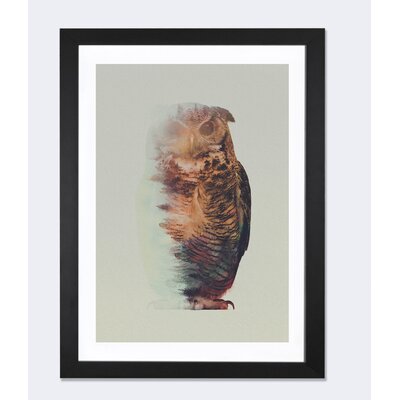 'Owl Lie' Graphic Art Print Brayden Studio® Format: White Framed Canvas, Size: 40