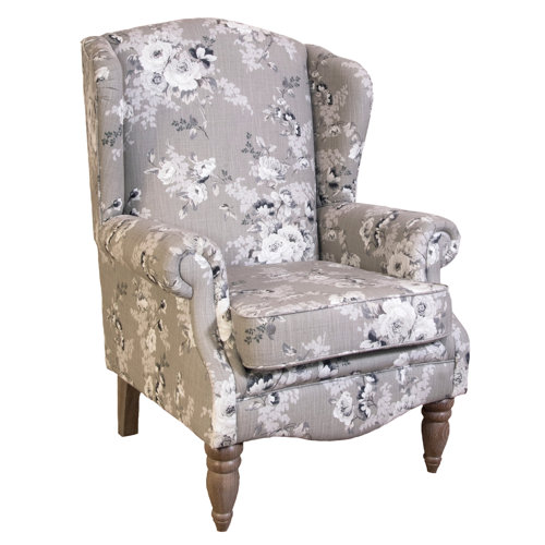 Apatow Wingback Chair Three Posts Upholstery: Linea Graphite