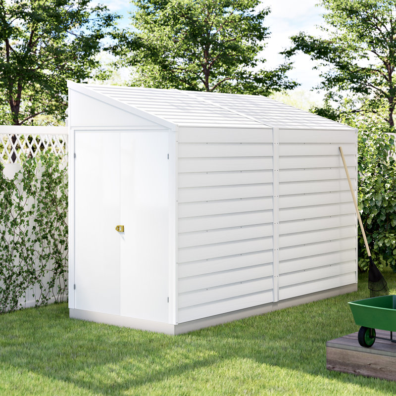 Arrow Yardsaver 4 Ft W X 10 Ft D Metal Lean To Storage Shed Reviews Wayfair