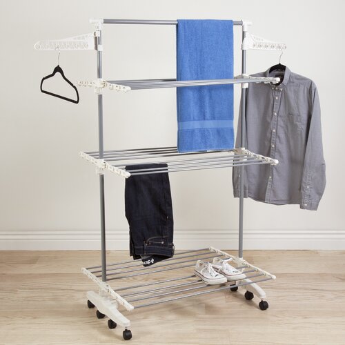 Everyday Home 3 Tier Rolling Drying Rack & Reviews | Wayfair