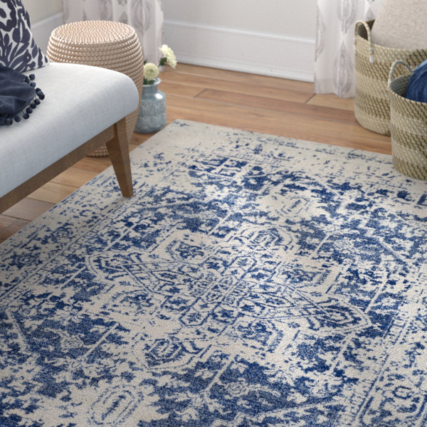 Mistana Hillsby Oriental Blue Area Rug & Reviews | Wayfair