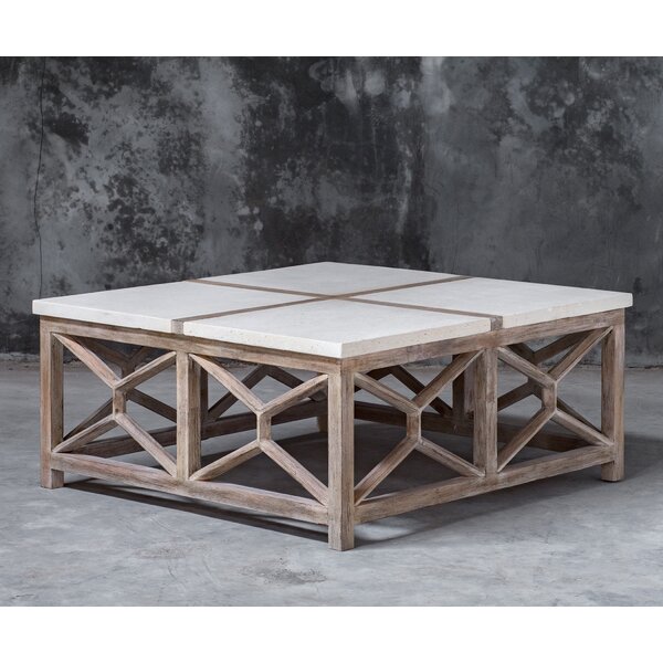 Butcher Catali Stone Coffee Table By Rosecliff Heights