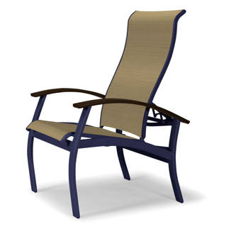 Woodard Wyatt Flex Sling Swivel Rocker Patio Dining Chair Perigold