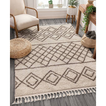 Highland Dunes Gonzalas Handmade Tufted Mocha Rug Wayfair