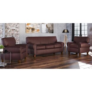 Bailey 3 Piece Leather Living Room Set by Westland and Birch