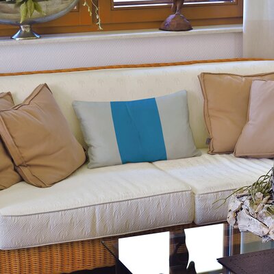 Orlando Basketball Linen Striped Lumbar Pillow Cover East Urban Home Color: Silver/Blue
