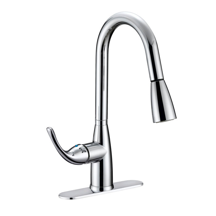 Aqua Plumb Pull Down Single Handle Kitchen Sink Faucet Wayfair Ca
