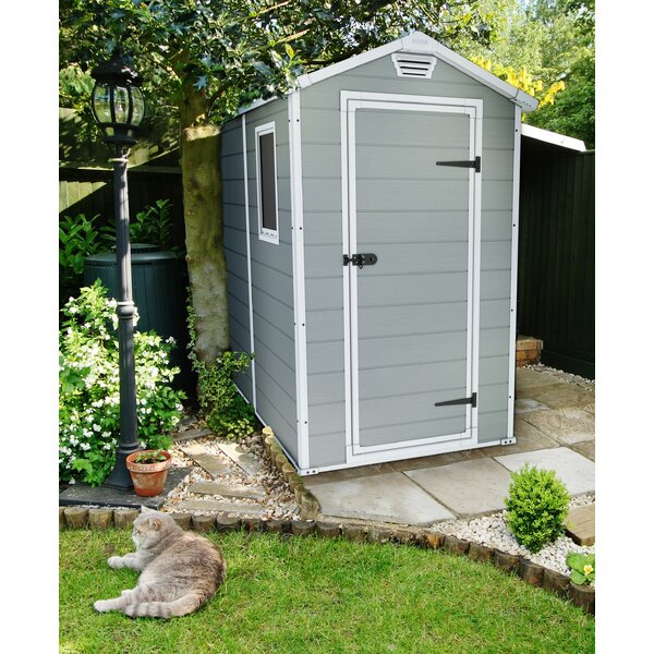 Manor 4 ft. W x 6 ft. D Plastic Vertical Storage Shed by Keter
