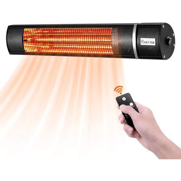 KEY TEK Wall-mounted Patio Heater Electric Infrared Heater ...
