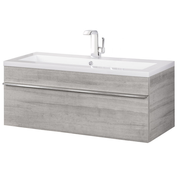 Trough 42 Wall Mounted Single Bathroom Vanity Set by Cutler Kitchen & Bath
