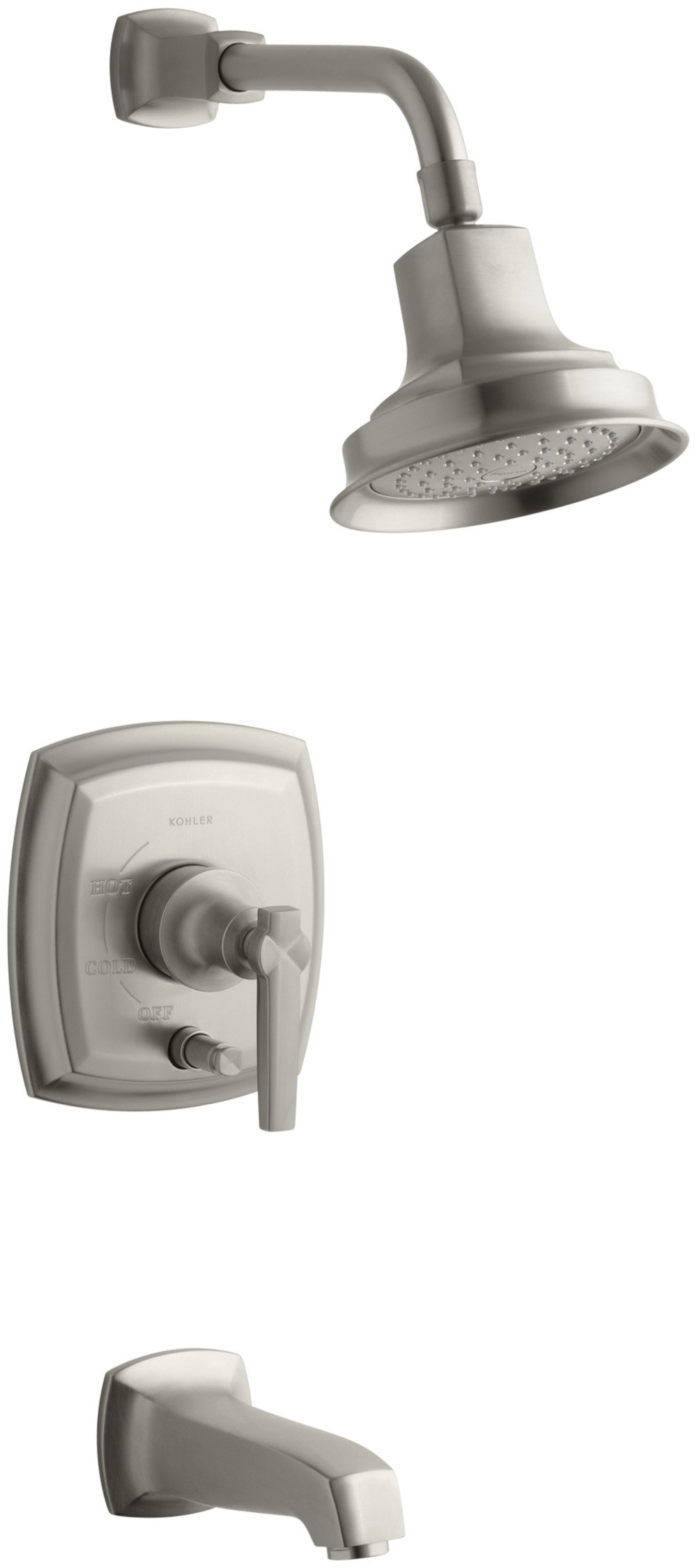 K T16233 4 Cp Bn Kohler Margaux Rite Temp Pressure Balancing Bath K T16233 4 Cp Bn Kohler Margaux Rite Temp Pressure Balancing Bath And Shower Faucet Trim With Push On Diverter Lever Handle Valve Not Included