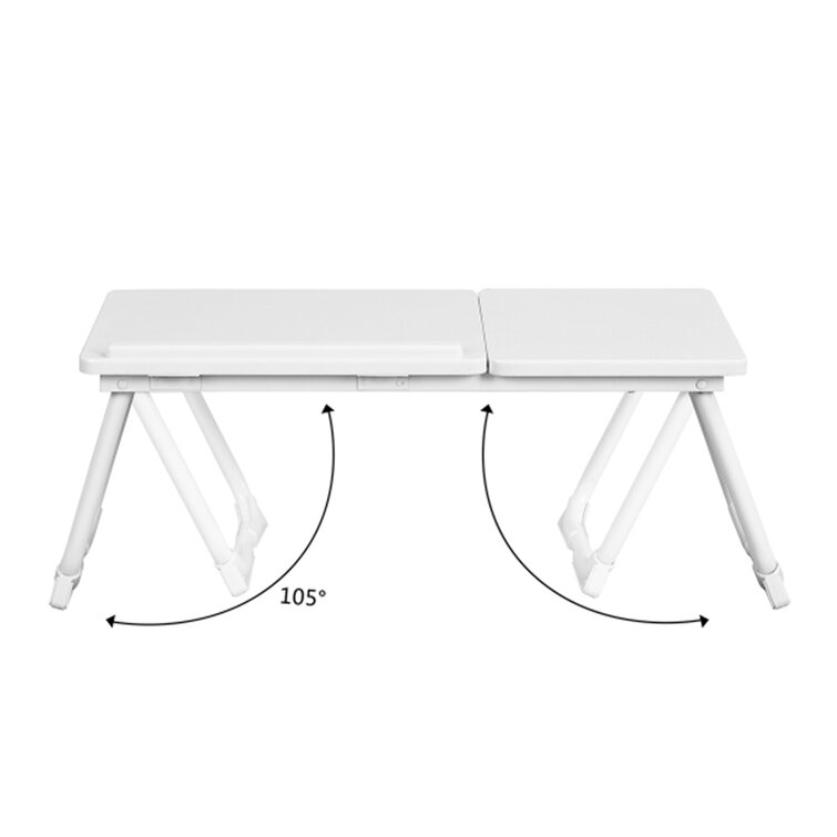 Portable Adjustable Aluminum Laptop Desk,Foldable Portable Standing Outdoor Camping Table Breakfast Reading Tray Holder for Couch Floor for Adults/Students/Kids 