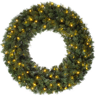 Wreaths You Ll Love Wayfair Co Uk Majestic 100cm Lighted Wreath By The Seasonal Aisle