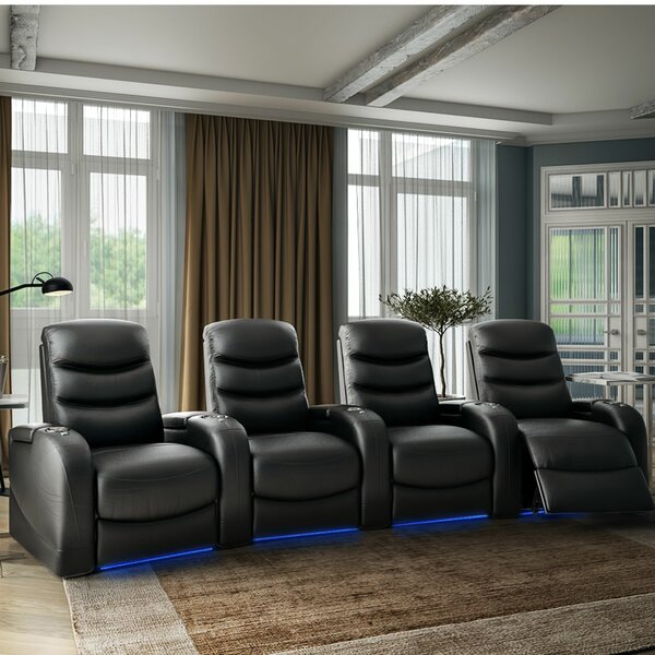 Stealth HR Series Curved Home Theater Recliner (Row Of 4) By Winston Porter