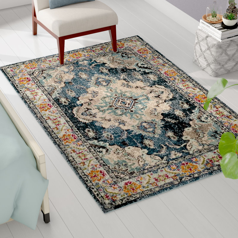 Newburyport Navy/Light Blue Area Rug & Reviews Birch Lane