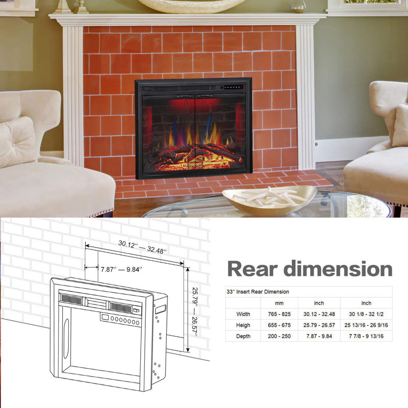 Charlton Home R W Flame Electric Fireplace Insert Traditional