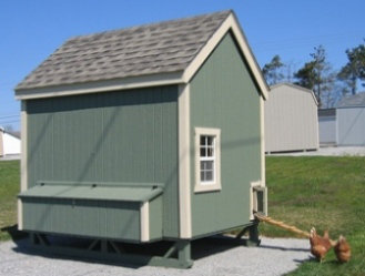 Dorothea Colonial Gable Chicken House with Ramp an