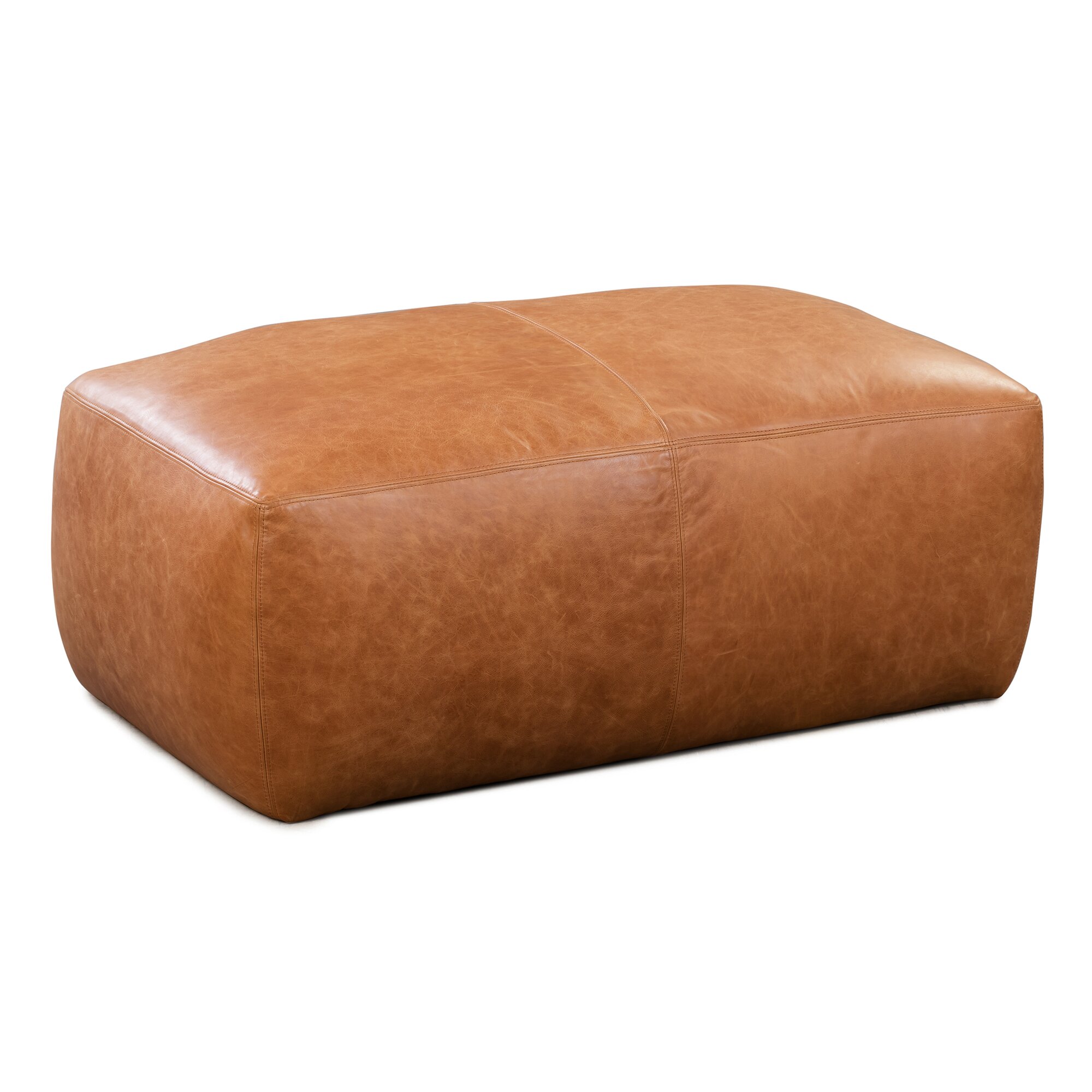 Ashley Leather Cocktail Ottoman