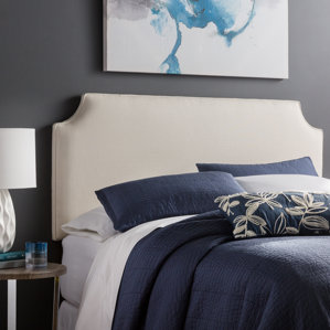 Rossan Upholstered Panel Headboard by Beachcrest Home