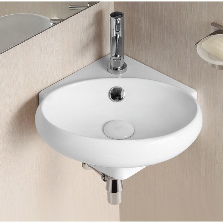 Caracalla Ceramic 15 Corner Bathroom Sink With Overflow Reviews Ceramic 15 Corner Bathroom Sink With Overflow