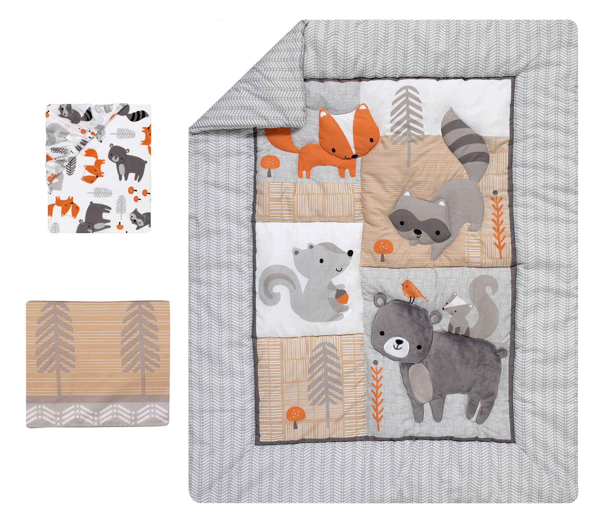 Bedtime Originals Acorn Woodland Fox Raccoon Squirrel And Bear